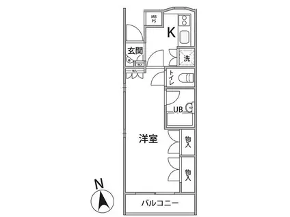 VERT新中野(1K/3階)の間取り写真