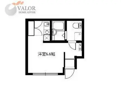 IXO生麦(ワンルーム/1階)の間取り写真