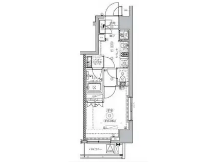 ドムス・スタイル高田馬場(1K/9階)の間取り写真