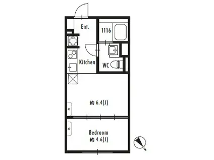 GRANPASEO駒場東大前 グランパセオ駒場東大前(1DK/B1階)の間取り写真