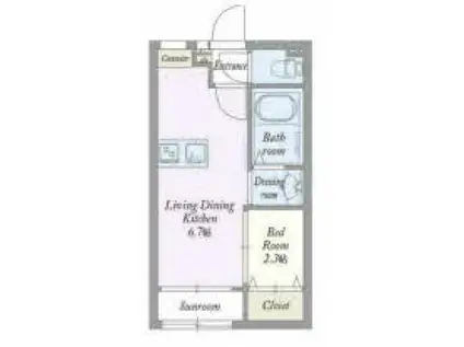 ARGENTA(1DK/2階)の間取り写真