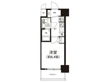 エグゼ大阪DOME CITYシエル(1K/5階)の間取り写真