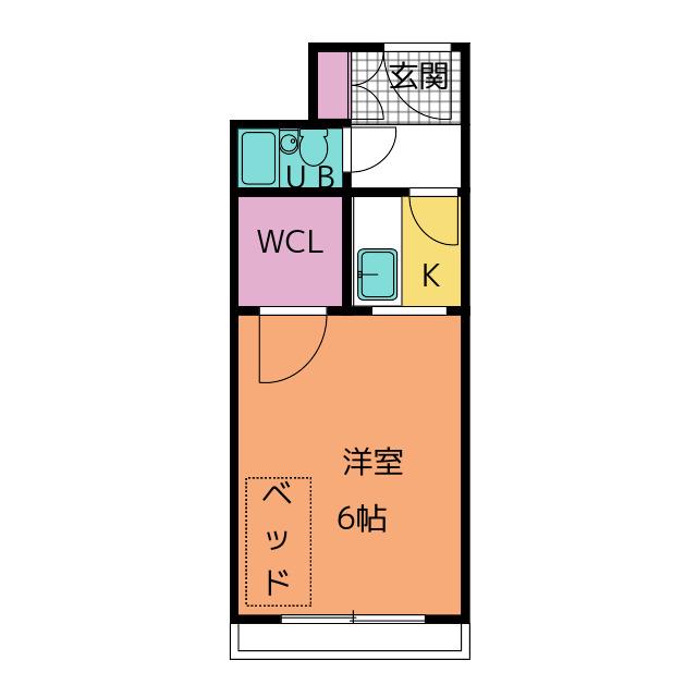 グランティ桑名(ワンルーム/5階)の間取り写真