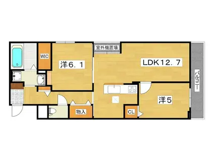 京阪本線 牧野駅 徒歩26分 3階建 新築(2LDK/1階)の間取り写真
