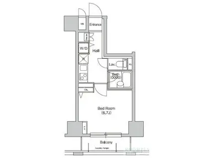 プライムアーバン西新宿I(1K/5階)の間取り写真