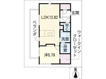 SUNVICC桜山(1LDK/3階)の間取り写真