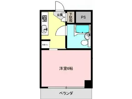 ピュアライフマツモト(1K/1階)の間取り写真