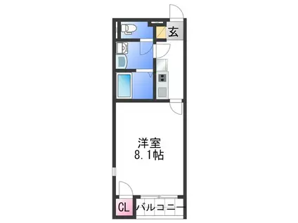 レオネクスト紀福(1K/2階)の間取り写真