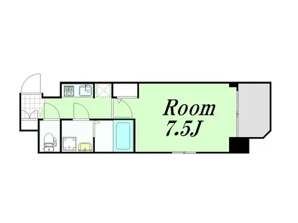 サムティ北浜大手通(1K/12階)の間取り写真
