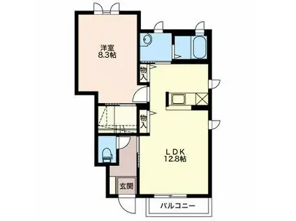 コートボナール(1LDK/2階)の間取り写真