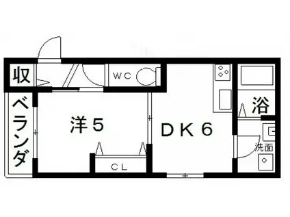 シャーメゾントラストプレイス長池町(1DK/3階)の間取り写真