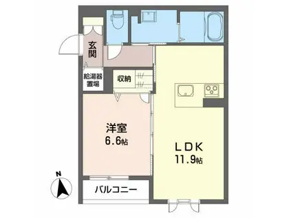 シャーメゾン立町(1LDK/2階)の間取り写真