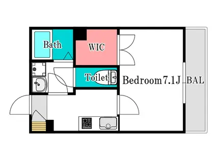 アン・ボヌール(1K/1階)の間取り写真