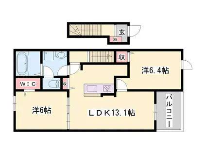TORAJA-S(2LDK/2階)の間取り写真