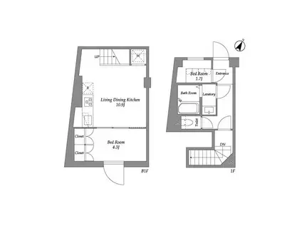 ザ・レジデンス用賀(2LDK/1階)の間取り写真
