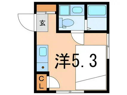 CONTEL HATANODAI(ワンルーム/2階)の間取り写真