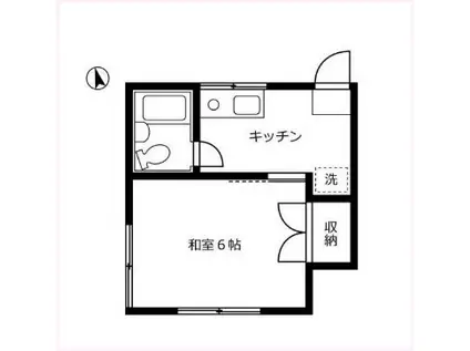 ペレニアルハイツ(1K/1階)の間取り写真