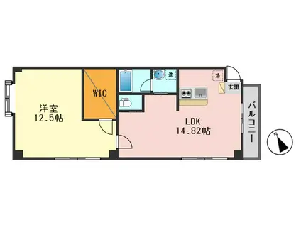 A&Aビル(1LDK/3階)の間取り写真