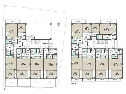 ソリティア茨木(1LDK/3階)の間取り写真