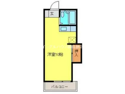 代官町ハイツ(ワンルーム/1階)の間取り写真