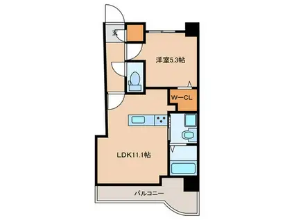 アースコートY´Sシティ室町(1LDK/11階)の間取り写真