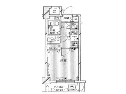 パークウェル高円寺駅前(1K/3階)の間取り写真