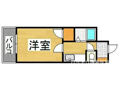 ユートピアマンション住吉(1K/5階)の間取り写真