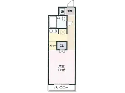 ザ・インペリアル(1K/3階)の間取り写真