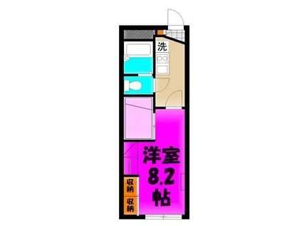 アネックス(1K/2階)の間取り写真