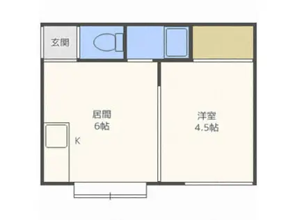 アムクレスト24-I(1DK/3階)の間取り写真