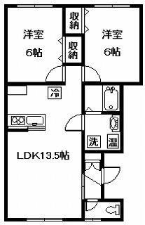 エリーズ(2LDK/2階)の間取り写真