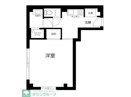 富士前ビル(1K/1階)の間取り写真