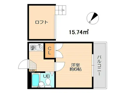 小田急相模原第15レジデンス(1K/1階)の間取り写真