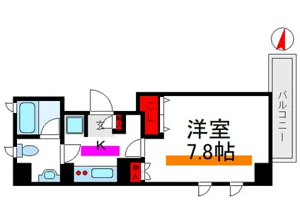 8CUBE(1K/2階)の間取り写真