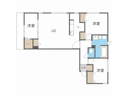 アルファスクエア宮の森2条(3LDK/3階)の間取り写真