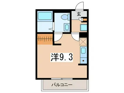 R STAGE西谷(ワンルーム/1階)の間取り写真