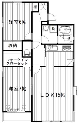 グレース和田(2LDK/2階)の間取り写真