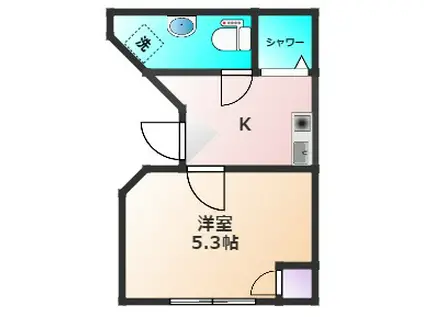 コンフォート柳沢(1K/2階)の間取り写真