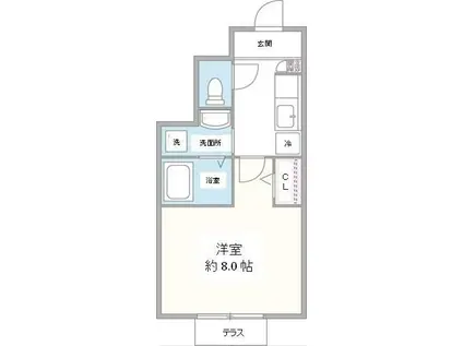 チェリー ドーレ(1K/1階)の間取り写真