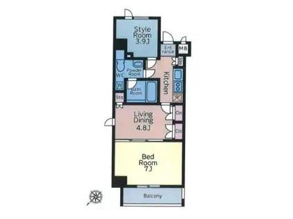 ヴィルヴィオ三ノ輪(1SLDK/7階)の間取り写真