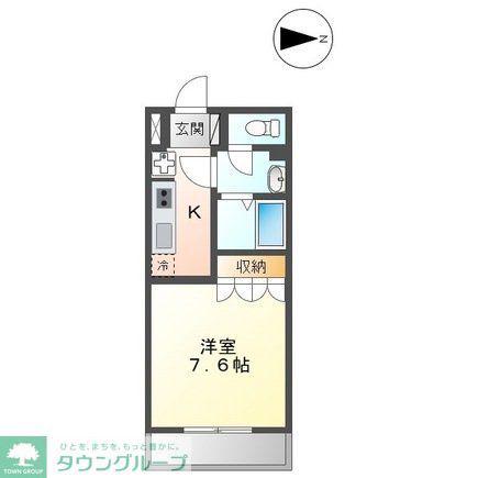 パルファムガーデン(1K/2階)の間取り写真