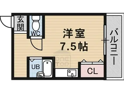 アンフィニィ橋の内Ⅱ(ワンルーム/2階)の間取り写真
