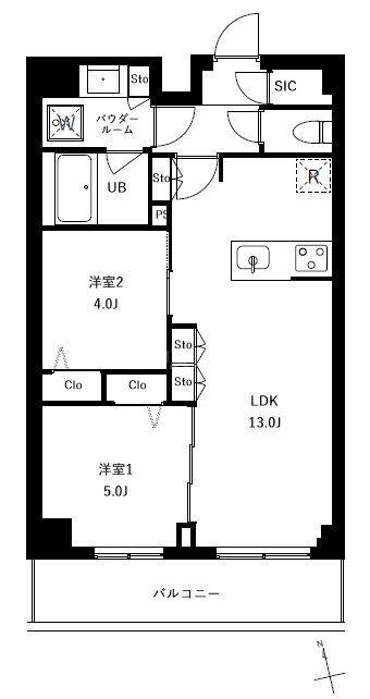 アーバンパーク船堀II(2LDK/2階)の間取り写真