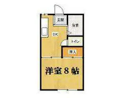 コートシルバー(1DK/1階)の間取り写真