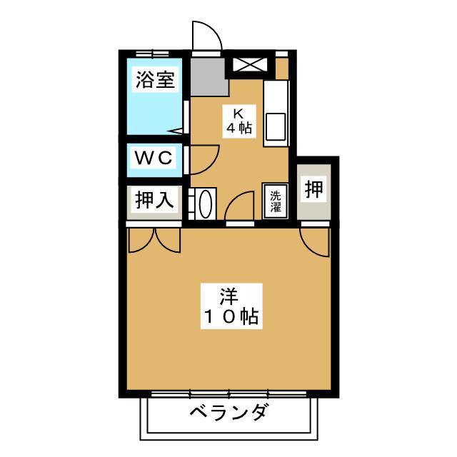 CASAマサキB(1K/1階)の間取り写真