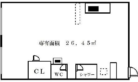 難波マンション(ワンルーム/1階)の間取り写真