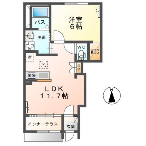 グランデIII(1LDK/1階)の間取り写真