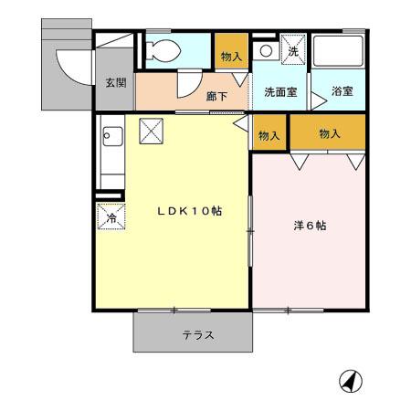 プレミール(1LDK/1階)の間取り写真