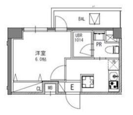 S-RESIDENCE行徳(1K/4階)の間取り写真