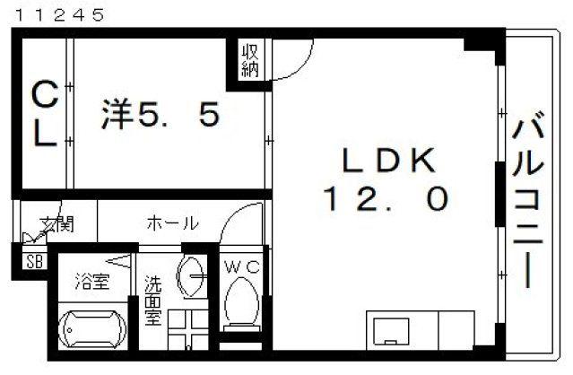 メゾンドシャトレ(1LDK/3階)の間取り写真